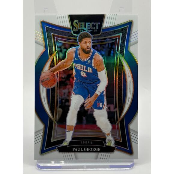 2024-25 Panini Select Paul George White Prizm 128/149 SP Philadelphia 76'ers - Picture 1 of 2